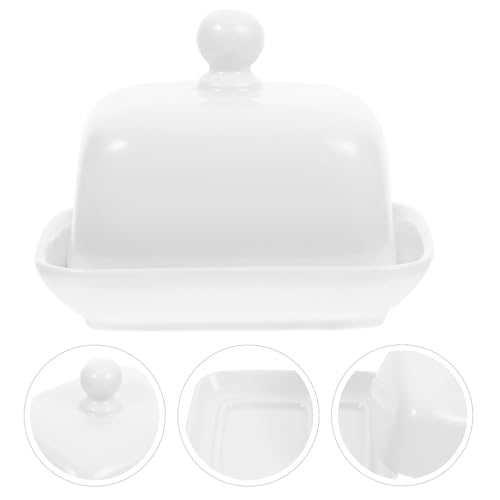 Butterdose Französisch Butter Gericht Keramik Box Cracker Tablett Lagerung Container Küche Versorgung Weiß Keramik Haushalt von ITRHJTGP