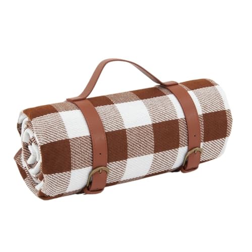 ITRHJTGP Picknickdecke 200x200cm Outdoor Picknick Decken Matten Camping Faltbare Pad Decken Mit Leder Griff Wasserdicht Strand Camping Zubehör(Purple 1,200cmx200cm) von ITRHJTGP