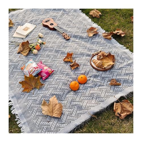 ITRHJTGP Picknickdecke 90–150 cm feuchtigkeitsbeständige, tragbare Matte, Picknickmatte for Outdoor-Camping, Picknick, Strand, Outdoor-Decke – perfekt for Camping(Gray) von ITRHJTGP