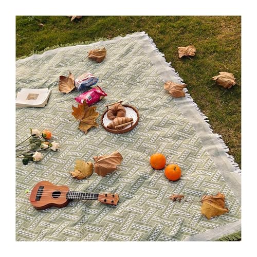 ITRHJTGP Picknickdecke 90–150 cm feuchtigkeitsbeständige, tragbare Matte, Picknickmatte for Outdoor-Camping, Picknick, Strand, Outdoor-Decke – perfekt for Camping(Green) von ITRHJTGP