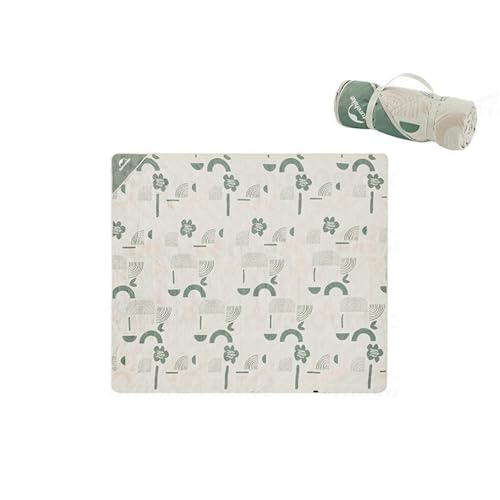 ITRHJTGP Picknickdecke Outdoor wasserdichte Picknickmatte Pfirsichhaut Samt Maschinenwaschbar Tragbare Faltbare Campingmatte for Picknick(Gray-200x240cm) von ITRHJTGP