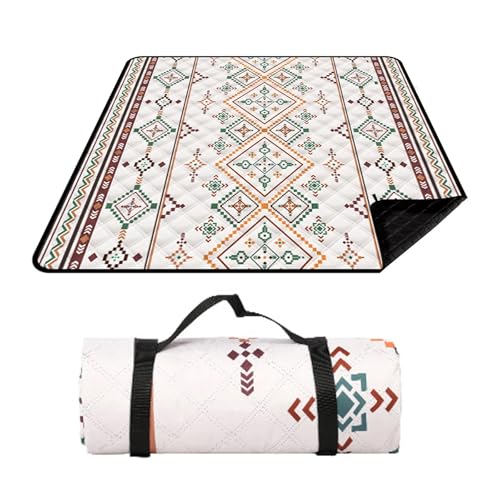 ITRHJTGP Picknickdecke wasserdichte Picknickdecke, 200 x 200 cm, große Stranddecke, Picknickmatte for den Außenbereich, Strandmatte mit Tragegriff for Camping, Strand von ITRHJTGP