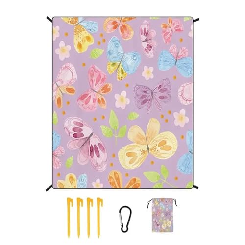 ITRHJTGP Picknickdecke wasserdichte Picknickmatte, tragbare, Winddichte Campingdecke, sandfreie Grasdecke, 180 x 220 cm, Outdoor-Matte for Parkreisen von ITRHJTGP