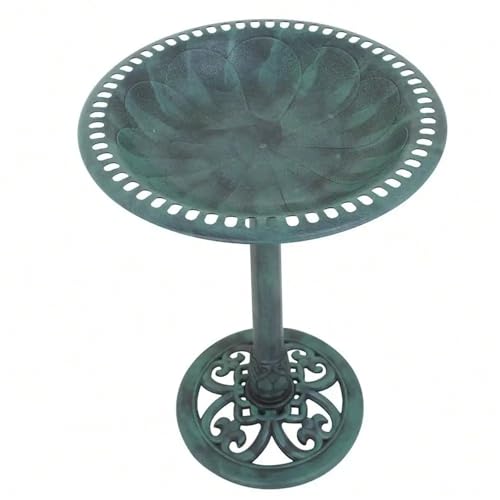 Vogeltränke 28" Luxus-Vogelbad montiert Grünspan Vogelfutterspender Outdoor Garten Hinterhof von ITRHJTGP