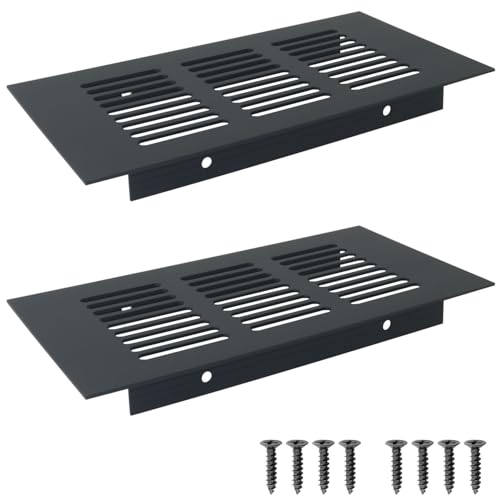 ITROLLE 2 Stück Lüftungsgitter, atmungsaktives Netzgewebe, 80 x 150 mm, Belüftungsloch, dekorative Kappe, Lüftungsgitter, Metallgitter, geeignet für Schränke und Öfen von ITROLLE