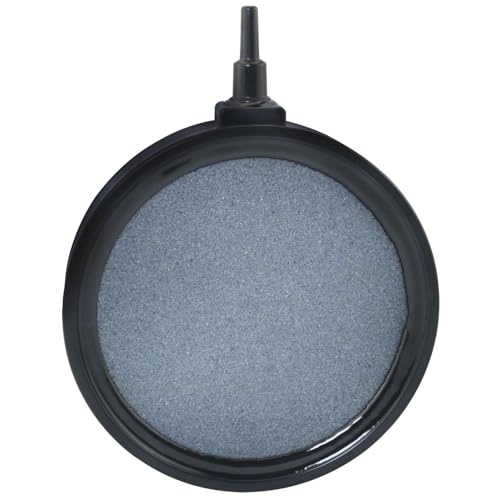 ITROLLE Schwarzer Quarz-Sand-Luftstein, rund, Luftblasen-Diffusor, 10,5 mm, geeignet für Hydrokultur-Systeme, Teich-Aquarien von ITROLLE