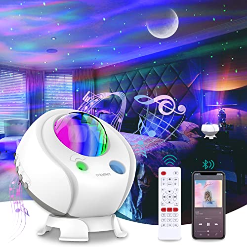 Sternenhimmel LED Projektor Kinder, Lampe Bluetooth Lautsprecher, Zimmer Deko Licht für Erwachsene Geburtstag Neujahrsgeschenke von ITSHINY