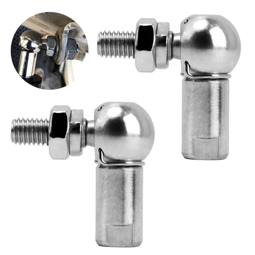 2 Stück CS8 M5 L-Form Kugelgelenk mit Bolzen,M5*0.8 mm Recht-Hand Innengewinde,Recht-Hand Außengewinde,Selbstschmierend Stangenendlager,Gewindestangenendlager Gelenklager von ITSOGOO