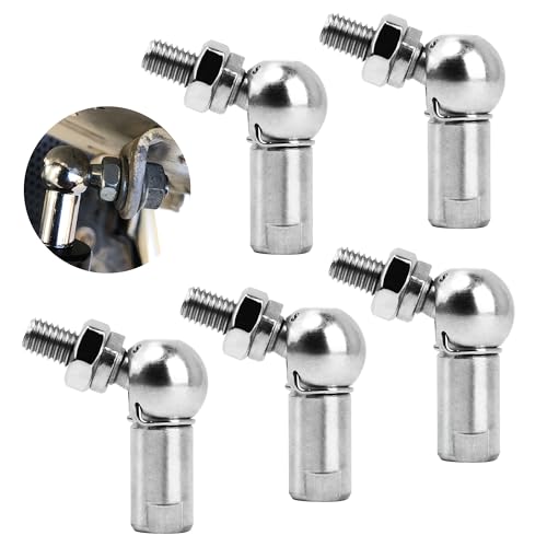 5 Stück CS8 M5 L-Form Kugelgelenk mit Bolzen,M5*0.8 mm Recht-Hand Innengewinde,Recht-Hand Außengewinde,Selbstschmierend Stangenendlager,Gewindestangenendlager Gelenklager von ITSOGOO