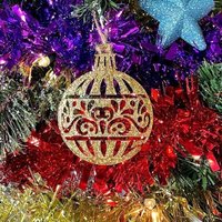 Glitzern Verzierte Bauble Weihnachtsbaum Dekoration - Schöne Weihnachtsverzierung in Eiche, Nussbaum, Kirschholz Oder Silber, Gold, Rot, Grün Glitter Glitzern Verzierte Bauble Weihnachtsbaum Dekoration - Schöne Weihnachtsverzierung in Eiche, Nussbaum, Kirschholz Oder Silber, Gold, Rot, Grün Glitter von ITSPERFECTGiftShop