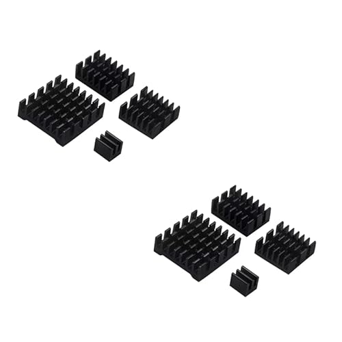 2 x Aluminium Kühlkörper Set 4 Stück schwarz für Raspberry Pi 5 selbstklebend leise passive Kühlung 2 x Aluminium Kühlkörper Set 4 Stück schwarz für Raspberry Pi 5 selbstklebend leise passive Kühlung von ITSTUFF