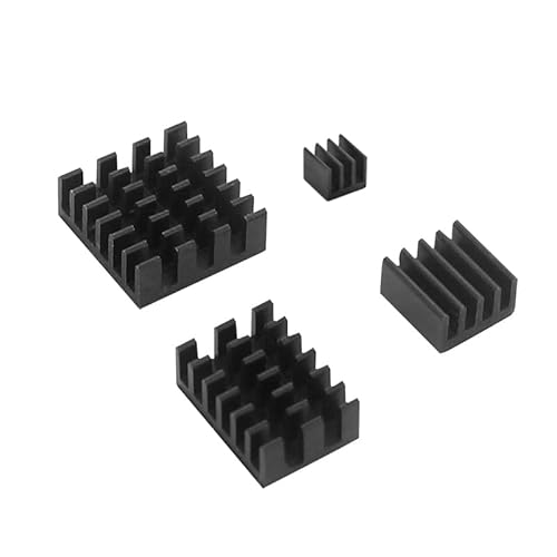 ITSTUFF Aluminium Kühlkörper Set 4 Stück schwarz für Raspberry Pi 4 selbstklebend leise passive Kühlung ITSTUFF Aluminium Kühlkörper Set 4 Stück schwarz für Raspberry Pi 4 selbstklebend leise passive Kühlung von ITSTUFF