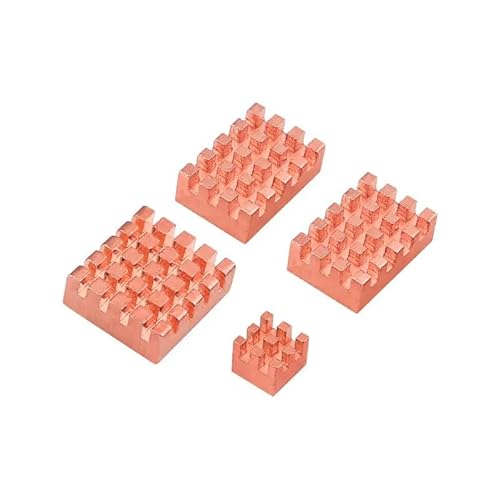 Kühlkörper aus reinem Kupfer selbstklebend passive leise Kühlung mit 4 professionellen Kühlkörper für alle Raspberry Pi 5 Modelle Kühlkörper aus reinem Kupfer selbstklebend passive leise Kühlung mit 4 professionellen Kühlkörper für alle Raspberry Pi 5 Modelle von ITSTUFF