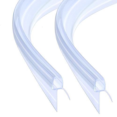 ITTISO Vorgebogener Duschtürdichtungsstreifen, 2 x 80 cm, für 4 mm/5 mm/6 mm Glasstärke, gebogene Duschtürdichtungsstreifen, deckt bis zu 20 mm Lücken ab, Ersatz-Duschkabine, Quadrant von ITTISO