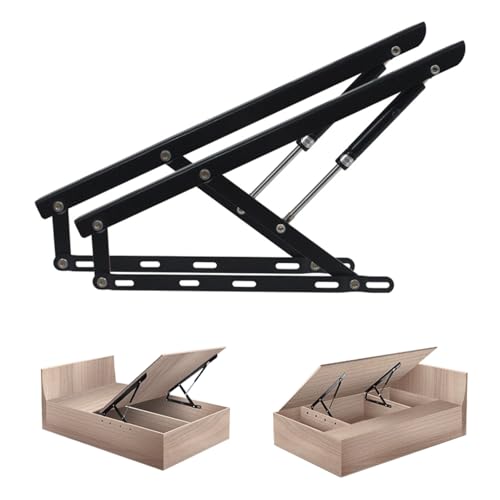 Belastbarer Bett-Lagerlift, Schwerlast-Hebemechanismus-Gasfeder-Kit for Sofabox, 2-teilige Lifter-Hardware, platzsparendes DIY-Projekt, 1200 mm von ITTRUH