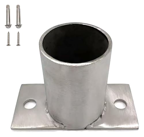 Deckpfostenbasis, Ankerbasis, Edelstahl-Basissatz, rostfreie runde Halterungen for den Außenbereich, Unterstützung for Zaun, Briefkasten, Deck, Pergola-Zaun, 1 Stück(Diameter: 0.79in; H: 1.18in) von ITTRUH