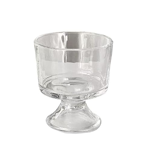 ITTRUH Dessertgläser, Glasschalen, 2 Stück Frühstücksbecher aus Glas, durchsichtige Cupcake-Behälter, Gute-Besserung-Korb, Schalen mit speziellen Kanten von ITTRUH