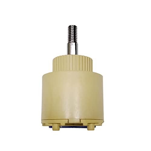 ITTRUH Keramikscheiben-Kartuschenventil, Ersatzventilkartuschen, Keramik 35/40 mm, Keramikscheiben-Kartuschenventil for Einhebel-Monoblock-Bad- oder Küchenmischbatterien(Beige Silver) von ITTRUH