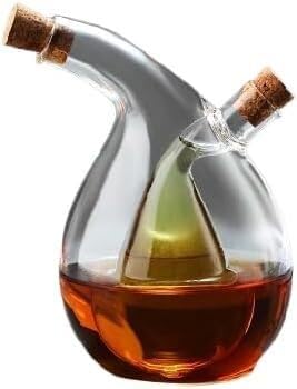 ITTRUH Öl- und Essigspender aus Glas, 2-in-1-Öl-, Glasflasche mit mehreren Kapazitäten (330 ml + 50 ml) von ITTRUH