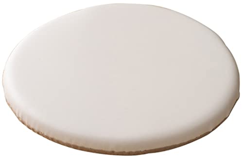 ITTRUH Runde Sitzkissen, Hockerkissen, rundes Upgrade-Sitzkissen aus Memory-Schaum, runde Stuhlkissen, abnehmbare Leder-Stuhlpolster, rutschfestes for zu Hause(Ivory,45 * 45 * 4cm) von ITTRUH
