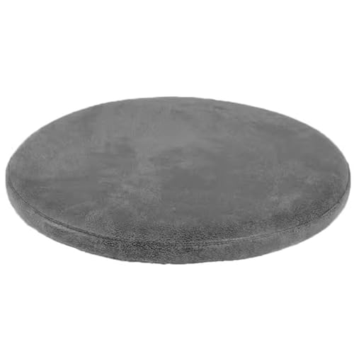 ITTRUH Runde Sitzkissen, Leder-Sitzpolster for runde Stühle, 4 cm Dickes Stuhlkissen aus Memory-Schaum(Fashion Gray,35cm) von ITTRUH