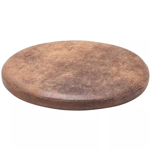 ITTRUH Runde Sitzkissen, Leder-Sitzpolster for runde Stühle, 4 cm Dickes Stuhlkissen aus Memory-Schaum(Golden Brown,40cm) von ITTRUH
