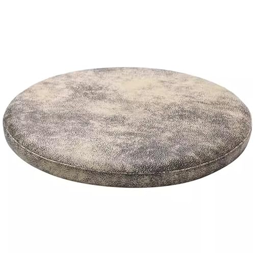 ITTRUH Runde Sitzkissen, Leder-Sitzpolster for runde Stühle, 4 cm Dickes Stuhlkissen aus Memory-Schaum(Khaki Gray,40cm) von ITTRUH