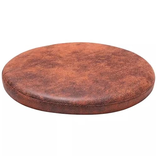 ITTRUH Runde Sitzkissen, Leder-Sitzpolster for runde Stühle, 4 cm Dickes Stuhlkissen aus Memory-Schaum(Orange,30cm) von ITTRUH