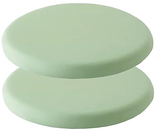 ITTRUH Runde Sitzkissen, Rundes Memory Foam-Sitzkissen, 2er-Pack Hockerkissen, Stuhlkissen for Barhocker, Kreis-Bistrostuhlpolster, Waschbar(Bean Green,40cm) von ITTRUH