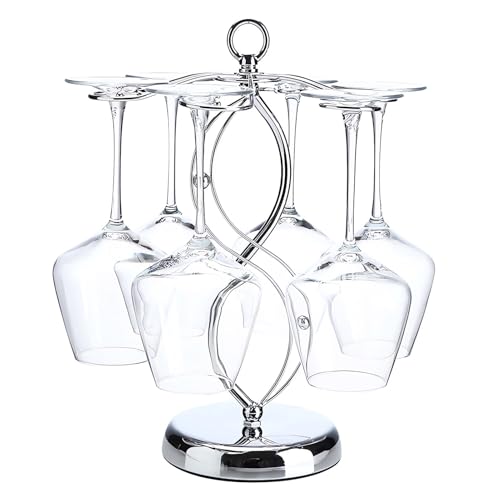 ITTRUH Stielglasregal for die Arbeitsplatte, Weinglasregal, freistehender Aufbewahrungshalter, Küchenbar, Metall, Weinbecher-Organizer, Aufhänger, Silber, 26 x cm ITTRUH Stielglasregal for die Arbeitsplatte, Weinglasregal, freistehender Aufbewahrungshalter, Küchenbar, Metall, Weinbecher-Organizer, Aufhänger, Silber, 26 x cm von ITTRUH