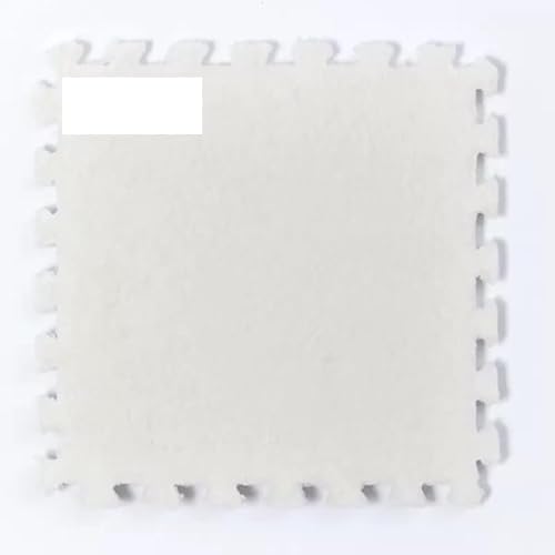 Ineinander greifende Fußmatten, ineinander greifende Teppichfliesen aus Samt, Bodenmatten for gemütliche Heimdekoration, Spielzimmer, Schlafzimmer, quadratische Schaumstoff-Teppiche, 30,5 x 30,5 cm(Wh von ITTRUH