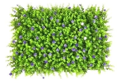 Künstliche Garten-Sichtschutz-Heckenpaneele, mit floraler Imitation, grüner Sichtschutz, Kunststoff, gefälschte Zaunpolster, Gitter-Wanddekoration, 40 x 60 cm von ITTRUH