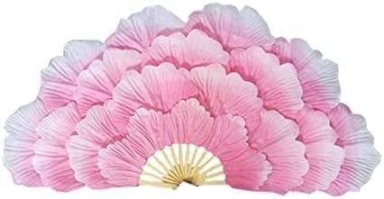 Langer Yangko-Tanzfächer, Nationaler Tanzfächer, Lange Seidenfächer, Fächerschleier, Pfingstrosenblütenfächer, Bühnenauftritt, doppelseitig, große Blütenblätter, Gruppenrequisite, 2 Stück(Roze) Langer Yangko-Tanzfächer, Nationaler Tanzfächer, Lange Seidenfächer, Fächerschleier, Pfingstrosenblütenfächer, Bühnenauftritt, doppelseitig, große Blütenblätter, Gruppenrequisite, 2 Stück(Roze) von ITTRUH