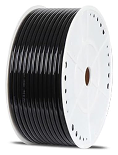 Luftkompressorschlauch, flexibler Gummi-Luftkompressorschlauch, pneumatisches PU-Rohr, Luftrohr-Montageschlauch, PU-Rohrlänge: 1 Meter(Black,OD4 x ID2.5) von ITTRUH