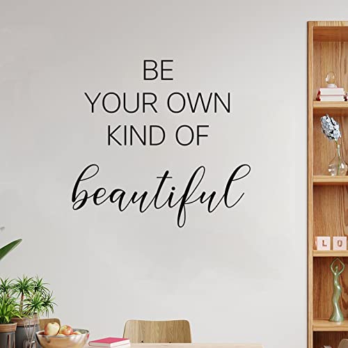Wandaufkleber "Be Your Own Kind of Beautiful Removable Vinyl Decal Wall Art Words Letters Farmhouse Wall Decor Home Decoration for Girl Boy Bedroom Living Room Office" 78,9 cm von ITWAAN