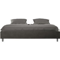 Azelia graues Mikrofaser-Polsterbett 180x190 von ITYHOME