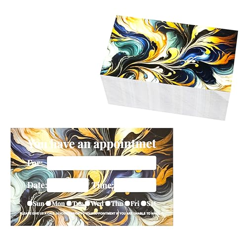 ITZAMNA 100 Stück Termine Erinnerungskarten Schwarz Golden für Spa Beauty Tattoo Salon Massage ITZAMNA 100 Stück Termine Erinnerungskarten Schwarz Golden für Spa Beauty Tattoo Salon Massage von ITZAMNA