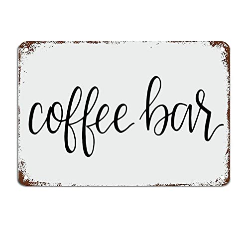 20 x 30 cm, Kaffee-Bar-Schild, Hochzeitsschilder, Kaffee-Schilder, Hochzeit, Kaffeebar, Metallschild, Metall-Blechschild, motivierende Wandkunst, rustikale Wanddekoration für Wohnzimmer, von IUBBKI