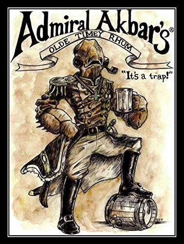 20 x 30 cm Admiral Akbar's Rum Dekor Schilder Metall Blechschild von IUBBKI