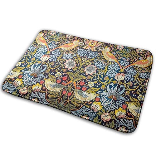 40 x 60 cm William Morris Strawberry Thief Design 1883 Waschbar Indoor Outdoor Eingangsteppich rutschfeste Fußmatte Badematte von IUBBKI