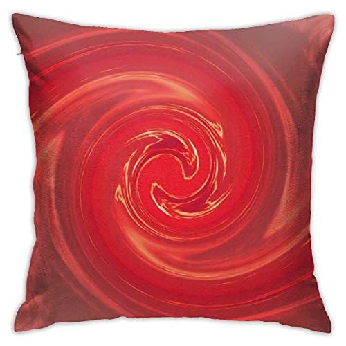 45 x 45 cm großer Kissenbezug, rot, Phoenix-Kissenbezüge, dekorativer quadratischer Kissenbezug, weicher solider Kissenbezug für Sofa, Schlafzimmer, Auto von IUBBKI