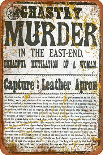 Berühmte Poster Jack the Ripper Blechschild Poster Warnschild Gemälde Vintage Home Dekoration Vintage Retro Wandkunst Dekor Bar Pub Club 20,3 x 30,5 cm Berühmte Poster Jack the Ripper Blechschild Poster Warnschild Gemälde Vintage Home Dekoration Vintage Retro Wandkunst Dekor Bar Pub Club 20,3 x 30,5 cm von IUBBKI