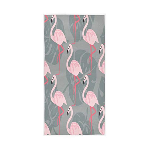 Fashion Flamingo Vogel Vintage weiches Bad Hotel Spa Hand Gym Sport Handtuch 76 x 38 cm von IUBBKI