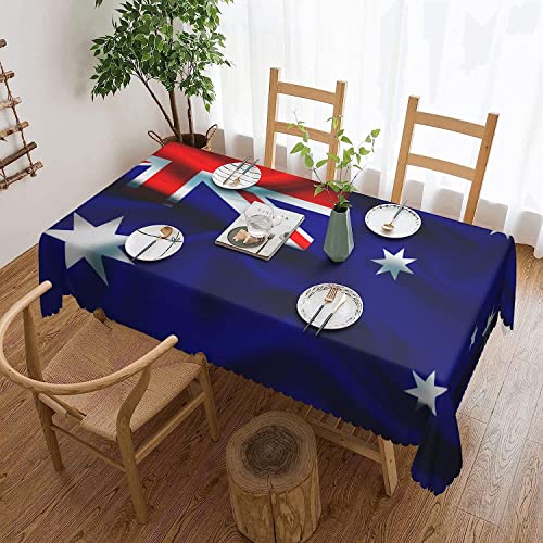 Flagge von Australien 54 x 72 Zoll Spitzen-Tischdecke, waschbare Tischdecke für Esstisch von IUBBKI