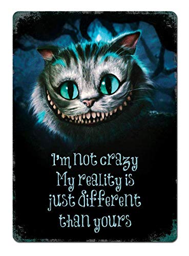 I'm Crazy Grinsekatze Blechschild Bar Retro Wanddekoration Poster Home Club Taverne Wand Tür Malerei Ornament von IUBBKI