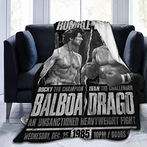 IUBBKI Rocky Balboa Flanell Fleece Decke, Warm Throw Leichte Decke Microfleece Ultra Soft Decke für Sofa Schlafzimmer 80 'X60' von IUBBKI
