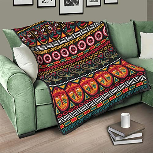 IUBBKI Tagesdecke Antik Inca Maya Azteken-Symbol Steppdecke Design Couchdecke Weiß 130x150 cm von IUBBKI