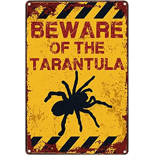 Metall-Blechschild, Andenken, Vintage-Hausschild, Retro-Wandposter für Bar, Kneipe, Küche, Restaurant, Badezimmer, Beware Of The Tarantula S, 20 x 30 cm von IUBBKI