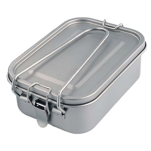 IUBGFTO 800 ml Reine Titan-Brotdose, tragbare versiegelte Bento-Box, geeignet für Outdoor-Camping oder den Heimgebrauch (einfarbig, 800 ml) von IUBGFTO