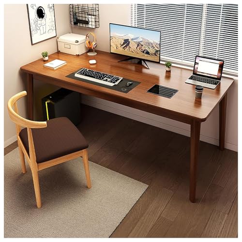 IUBGFTO Moderner Computertisch, Schreibtisch im Arbeitszimmer, Arbeitsplatz, PC-Schreibtisch im einfachen Stil, Stabiler Arbeitstisch für das Home-Office (braun, 31 x 22 x 29 Zoll) von IUBGFTO